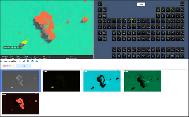 Синеркон: Результаты ЭДС-анализа керамического образца